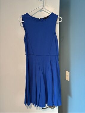 Tibi Royal Blue Sleeveless Fit-and-Flare Dress-size 8